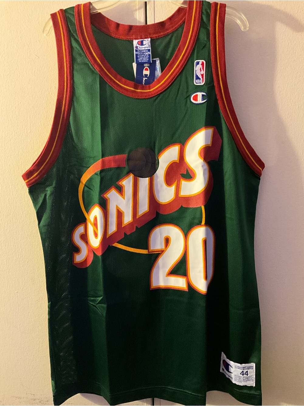 NBA Authentic Seattle Sonics Gary Payton #20 Basketball Jersey